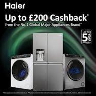 Up To £200 Cashback With Haier
