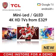 2023 TCL Mini-Led / QLED 4K HD TVs from £329