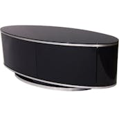 MDA-Design ZIN502610 Luna Oval Shape High Gloss Black TV Stand