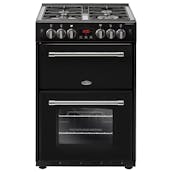 Belling 444444717 60cm Farmhouse 60G Double Oven Gas Cooker in Black