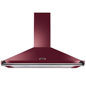 Rangemaster 92850 110cm CLASSIC Cooker Hood in Cranberry with Chrome Rail