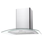 Candy CGM60NX 60cm Curved Glass Chimney Hood in Stainless Steel