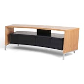 Off The Wall CRV1500LW 1560mm Wide Curved TV Cabinet in Light Wood