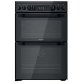 Hotpoint HDM67V92HCB 60cm Double Oven Electric Cooker in Black Ceramic Hob