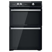 Hotpoint HDT67I9HM2C 60cm Double Oven Electric Cooker in Black Induction Hob