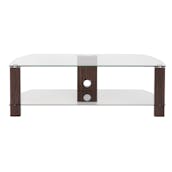  L630-12002WC Vision 1200mm TV Stand in Walnut with Clear Glass