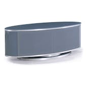 MDA-Design LUNA-GREY Luna Oval Shape TV Cabinet in Grey Slate