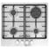 Montpellier MGH61CX 60cm 4 Burner Gas Hob in St/Steel Cast Iron Supports