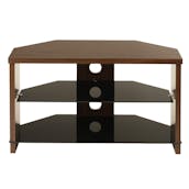  MON-1050-WAL Montreal 1050mm TV Stand in Walnut with Black Glass