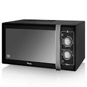 Swan SM22070LBN Retro Style Microwave Oven in Black 25 Litre 900W