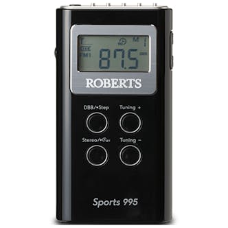 Roberts SPORTS995 2 Band PLL Synthesised Stereo Radio in Black AM & FM