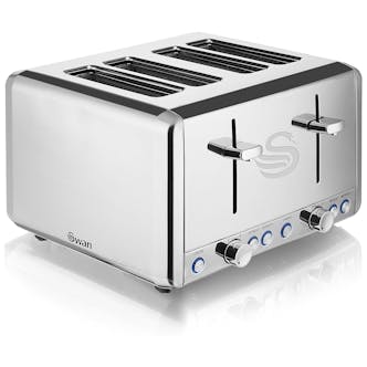 Swan ST14064N Classic 4 Slice Toaster in Polished Stainless Steel