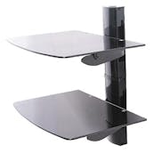  TTD-2-SHELF Double Wall Mount Tempered Glass Shelf with Safety Lock