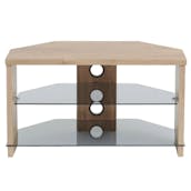  TVS1003 Montreal 800mm TV Stand in Light Oak with Tinted Glass