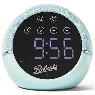 Roberts ZEN-DE Zen FM Clock Radio in Duck Egg Device Charging