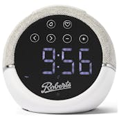 Roberts ZEN-W Zen FM Clock Radio in White Device Charging