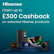 Up To £300 Cashback With Hisense