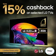 Up To 15% Cashback With LG