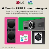 6 Months FREE Ecover Detergent With LG