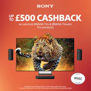 Up To £500 Cashback With Sony
