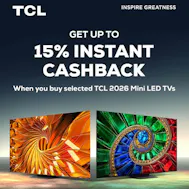 Up To 15% Instant Cashback With TCL