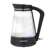 Morphy Richards 108004 Glass Jug Kettle - Black/Chrome/Clear 1.7L 3kW