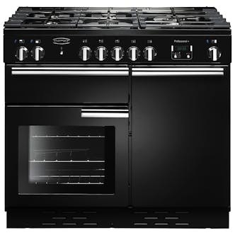 Rangemaster 111780 100cm PROFESSIONAL+ Gas Range Cooker in Black & Chrome