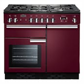 Rangemaster 111800 100cm PROFESSIONAL+ Gas Range Cooker in Cranberry