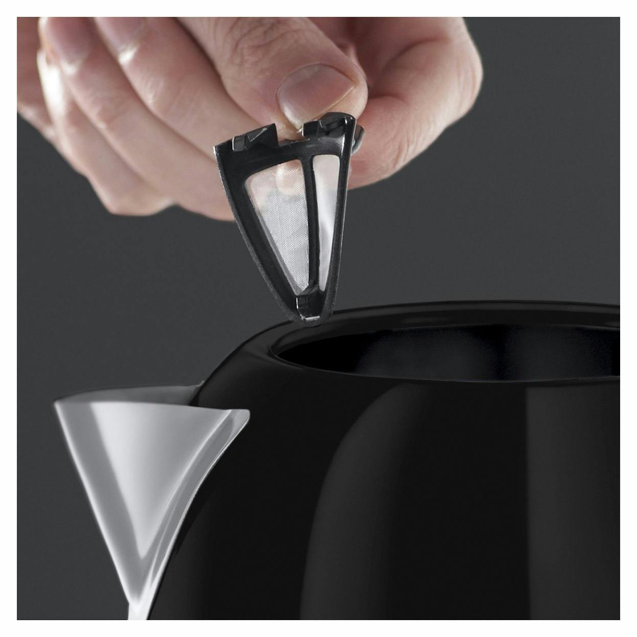 Russell Hobbs 20093 1.7 Litre Dorchester Kettle in Black, 3.0 kW Rapid Boil