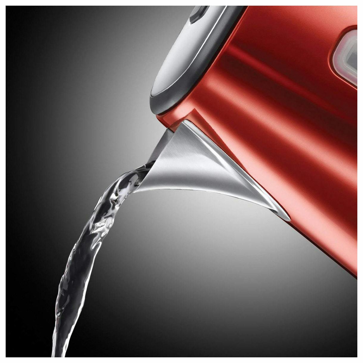 Russell Hobbs 23210 LUNA 1.7 Litre Kettle in Red, 3.0 kW Quiet boil