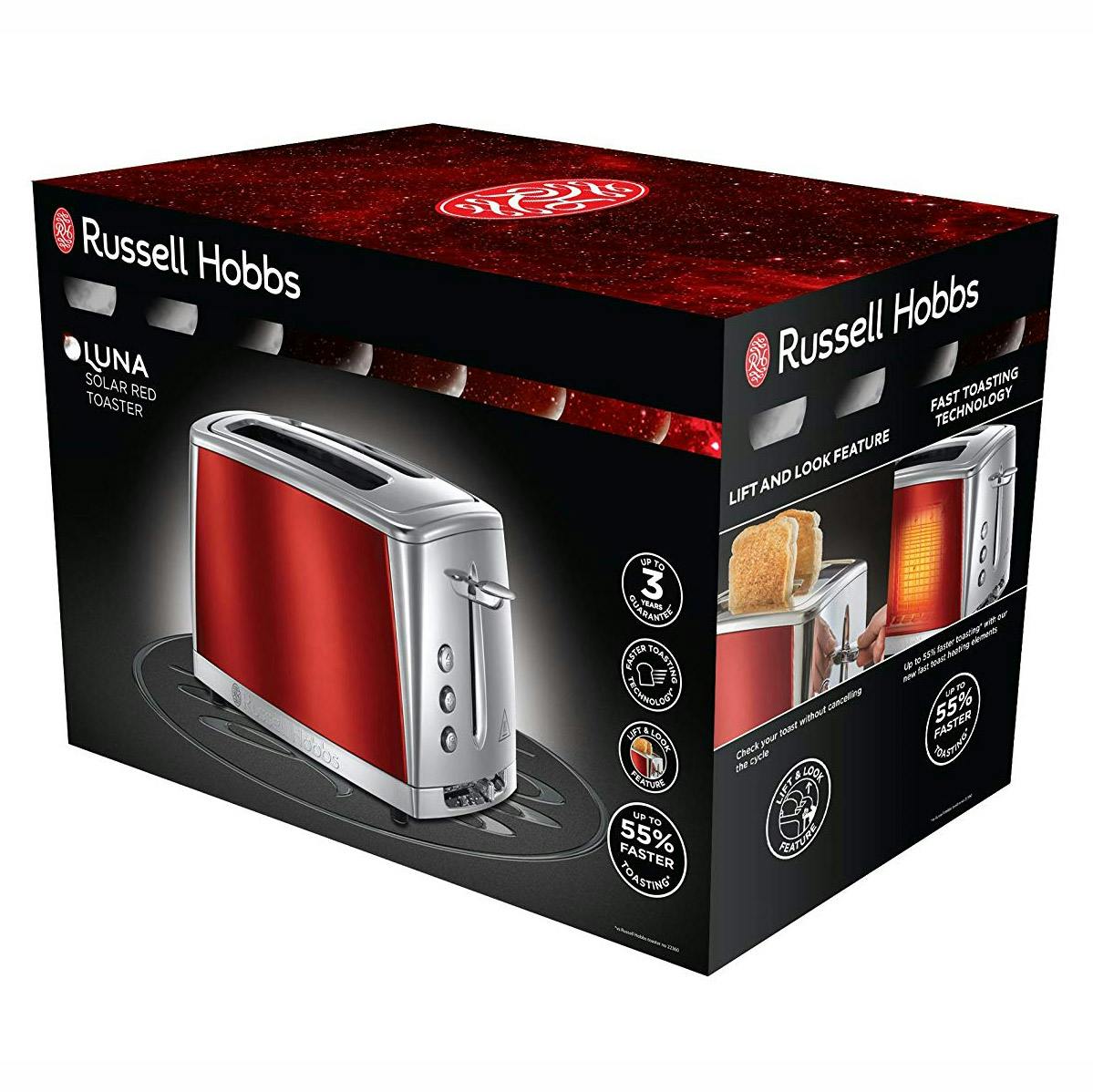 russell hobbs luna red toaster