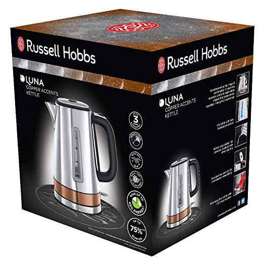 Russell Hobbs 24280 LUNA 1.7 Litre Kettle in StSteel, 3.0 kW Quiet boil Russell Hobbs 24280 LUNA 1.7 Litre Kettle in StSteel, 3.0 kW Quiet boil
