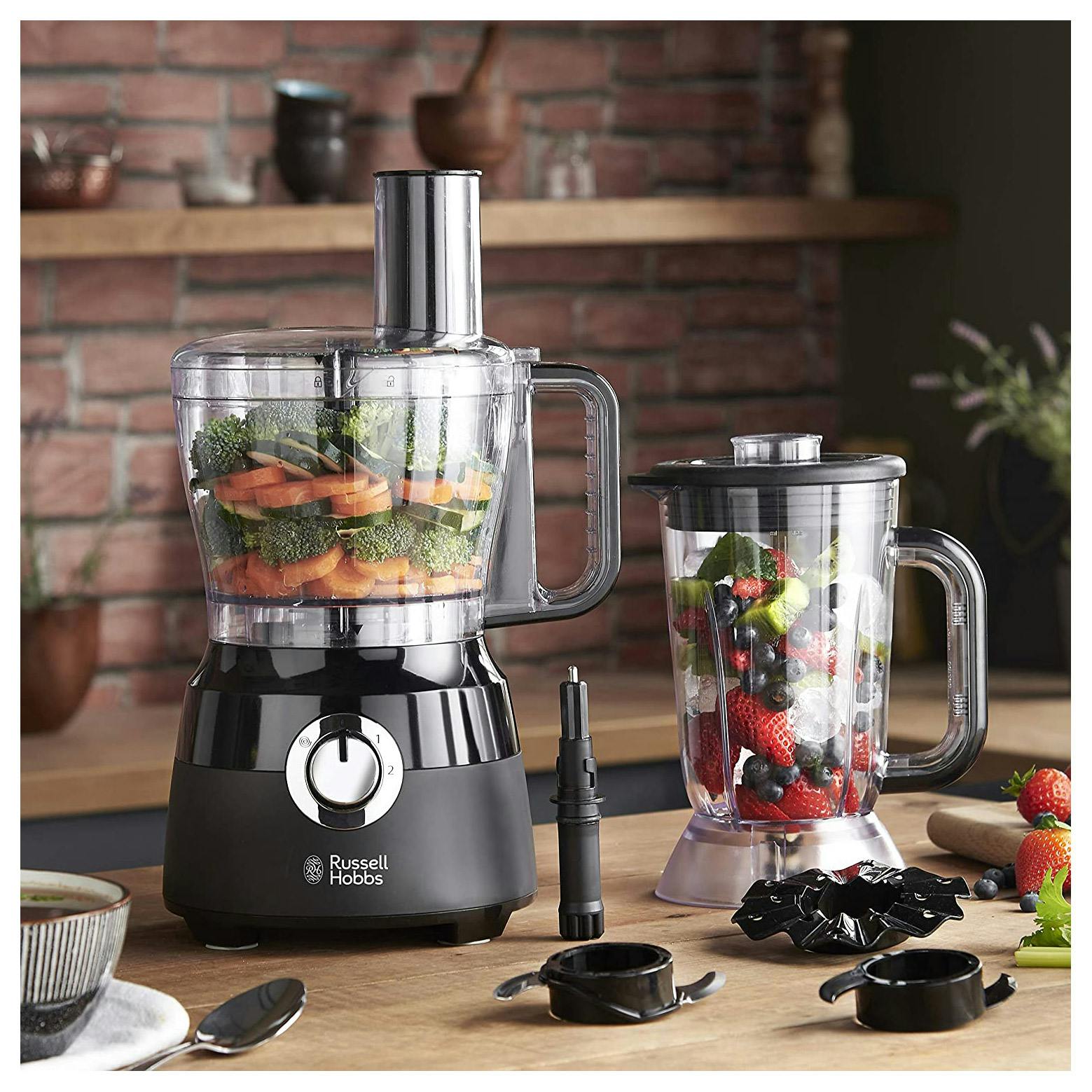 Russell Hobbs 24732 DESIRE Food Processor and Jug Blender in Matt Black