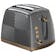 Russell Hobbs 26392 Groove 2 Slice Toaster - Textured Grey and Gold