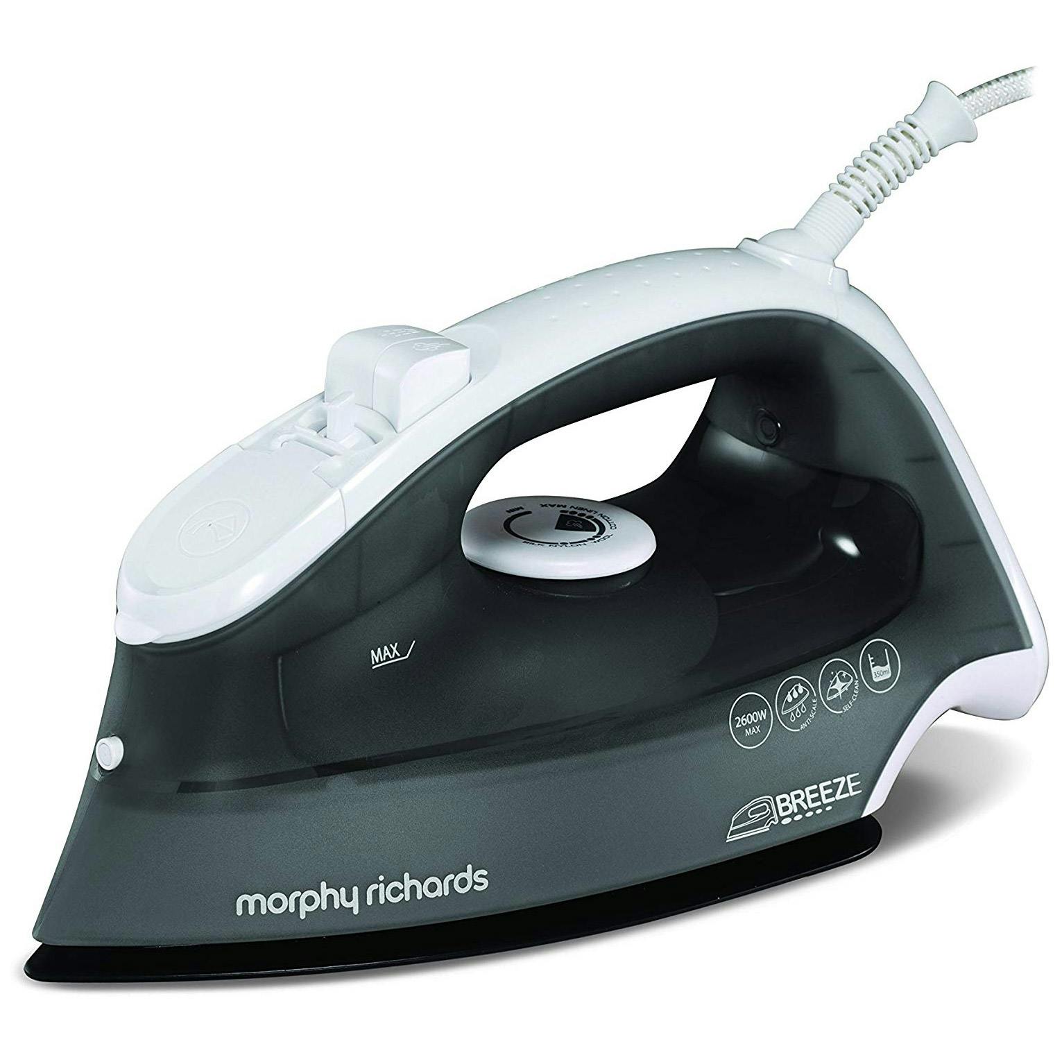 Morphy Richards 300252 Breeze Steam Iron in Grey, 2600W Ceramic Soleplate