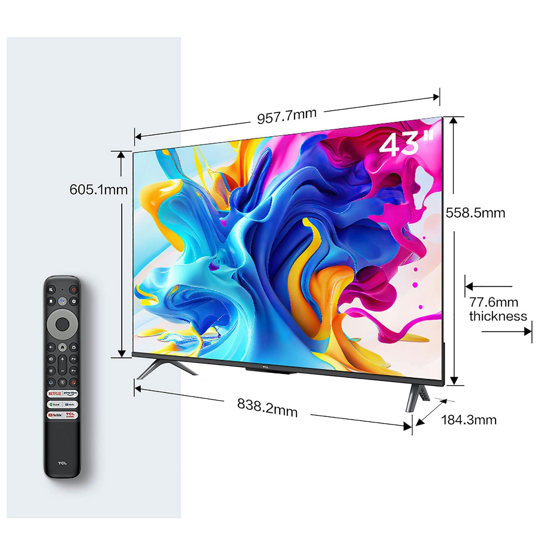 43インチ最新TV TCL 43C645　QLED量子ドット 4k　地上波OK 43インチ最新TV TCL 43C645QLED量子ドット 4k地上波OK