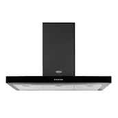 Belling 444410344 100cm Flat Cookcentre Chimney Hood in Black
