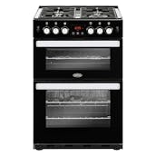 Belling 444410824 60cm Cookcentre 60G Double Oven Gas Cooker in Black