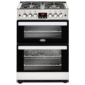 Belling 444410825 60cm Cookcentre 60G Double Oven Gas Cooker in St/Steel