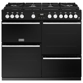 Stoves 444411494 100cm Precision DX D1000DF GTG Dual Fuel Range in Black