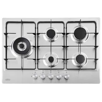 Belling 444411638 75cm 5 Burner Gas Hob in St/Steel Wok Burner