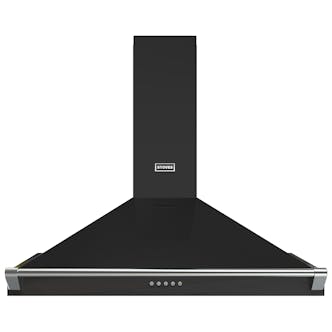 Stoves 444411656 90cm RICHMOND Pyramid Chimney Hood in Black with Chrome