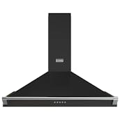 Stoves 444411660 1100cm RICHMOND Pyramid Chimney Hood in Black with Chro
