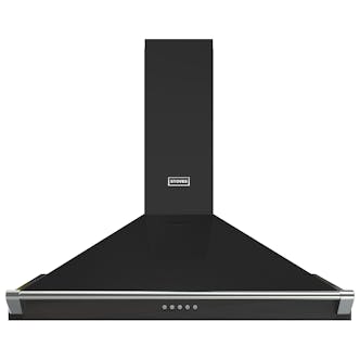 Stoves 444411660 1100cm RICHMOND Pyramid Chimney Hood in Black with Chro