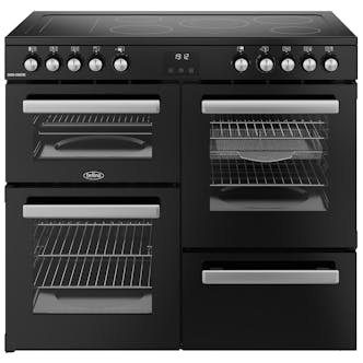 Belling 444411797 100cm Wide Cookcentre Ceramic Range Cooker in Black