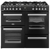 Belling 444411799 100cm Wide Cookcentre Dual Fuel Range Cooker in Black