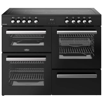 Belling 444411803 110cm Wide Cookcentre Ceramic Range Cooker in Black