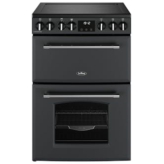 Belling 444411809 60cm Wide Farmhouse Double Oven Cooker in Anthracite Ce