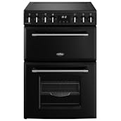 Belling 444411810 60cm Wide Farmhouse Double Oven Cooker in Black Ceramic