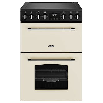 Belling 444411811 60cm Wide Farmhouse Double Oven Cooker in Cream Ceramic